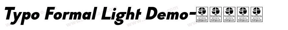 Typo Formal Light Demo字体转换